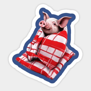 Funny Festive Pigs in Blankets Christmas Pun 4 Sticker